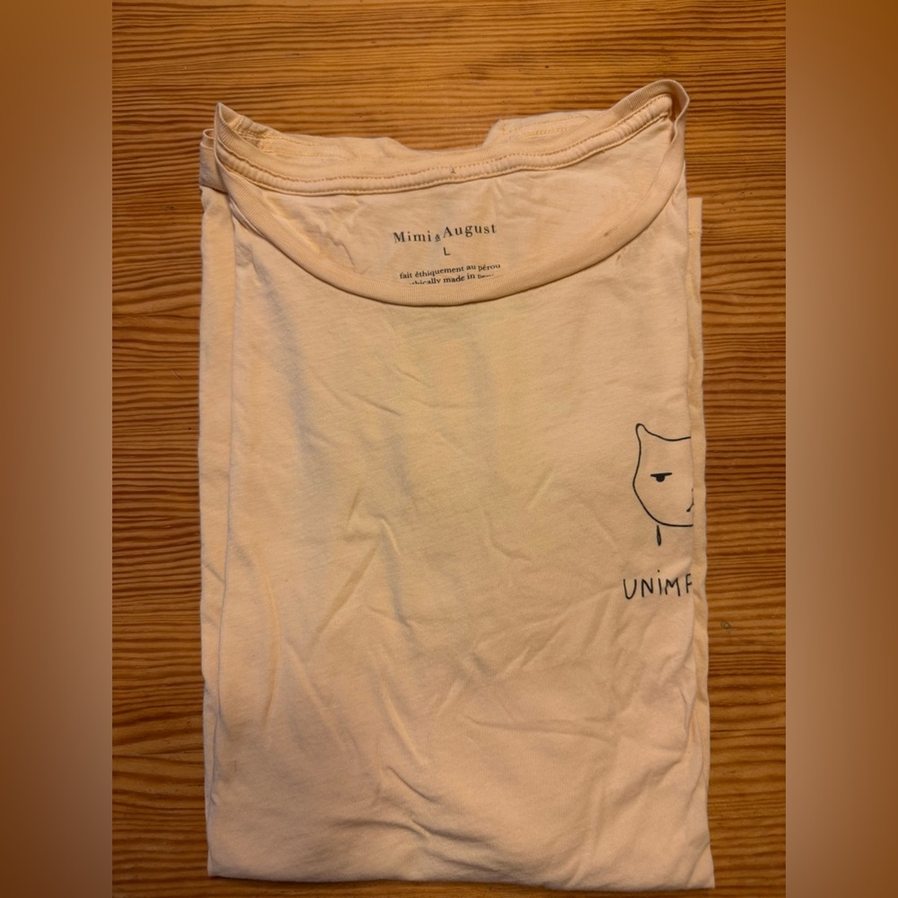 Mimi & August T-Shirt, Large, butter yellow, 100% pima cotton, made in Peru.